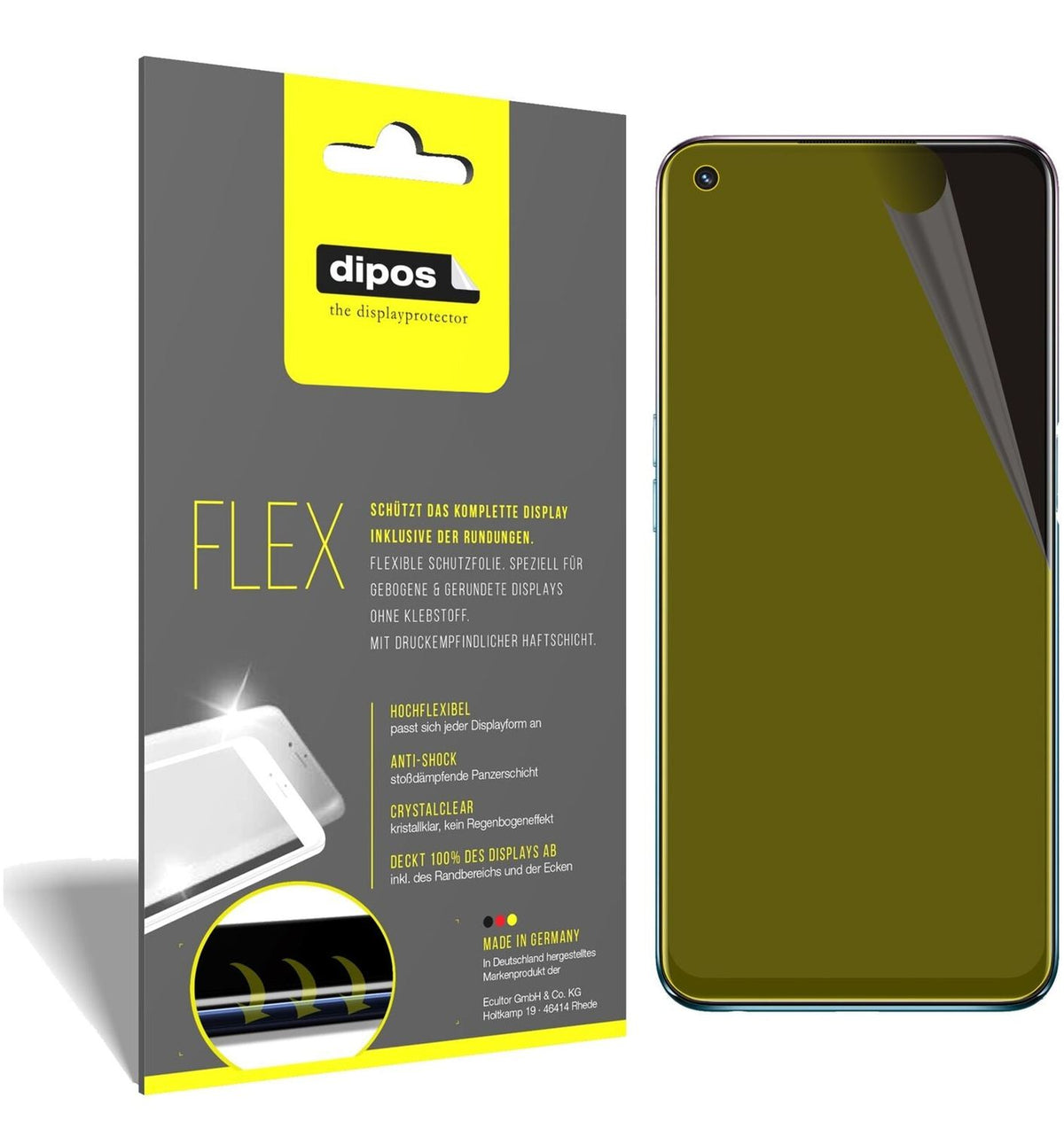 2x 3D Full Cover Schutzfolie für Oppo A54 5G