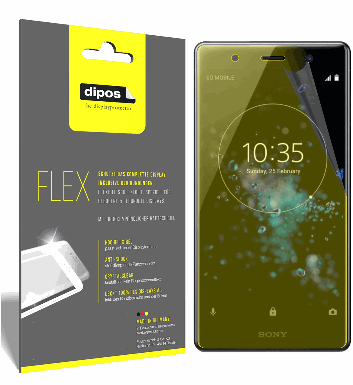 3x 3D Full Cover Schutzfolie für Sony Xperia XZ2 Premium