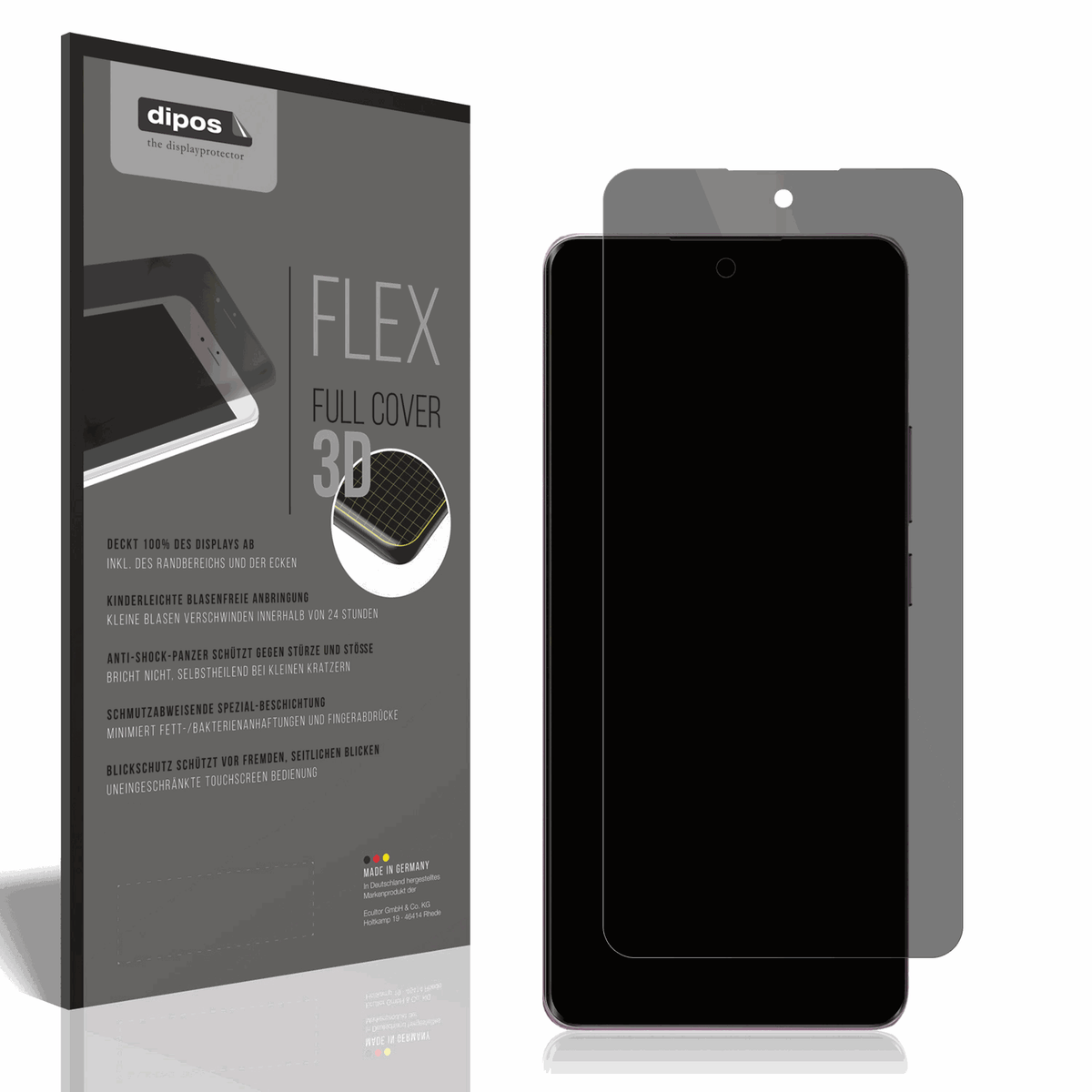 Full Cover Privacy Blickschutzfolie für Realme 14 Pro 5G