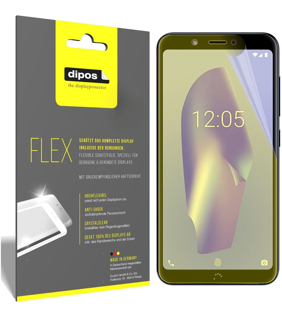 3x 3D Full Cover Schutzfolie für BQ Aquaris C