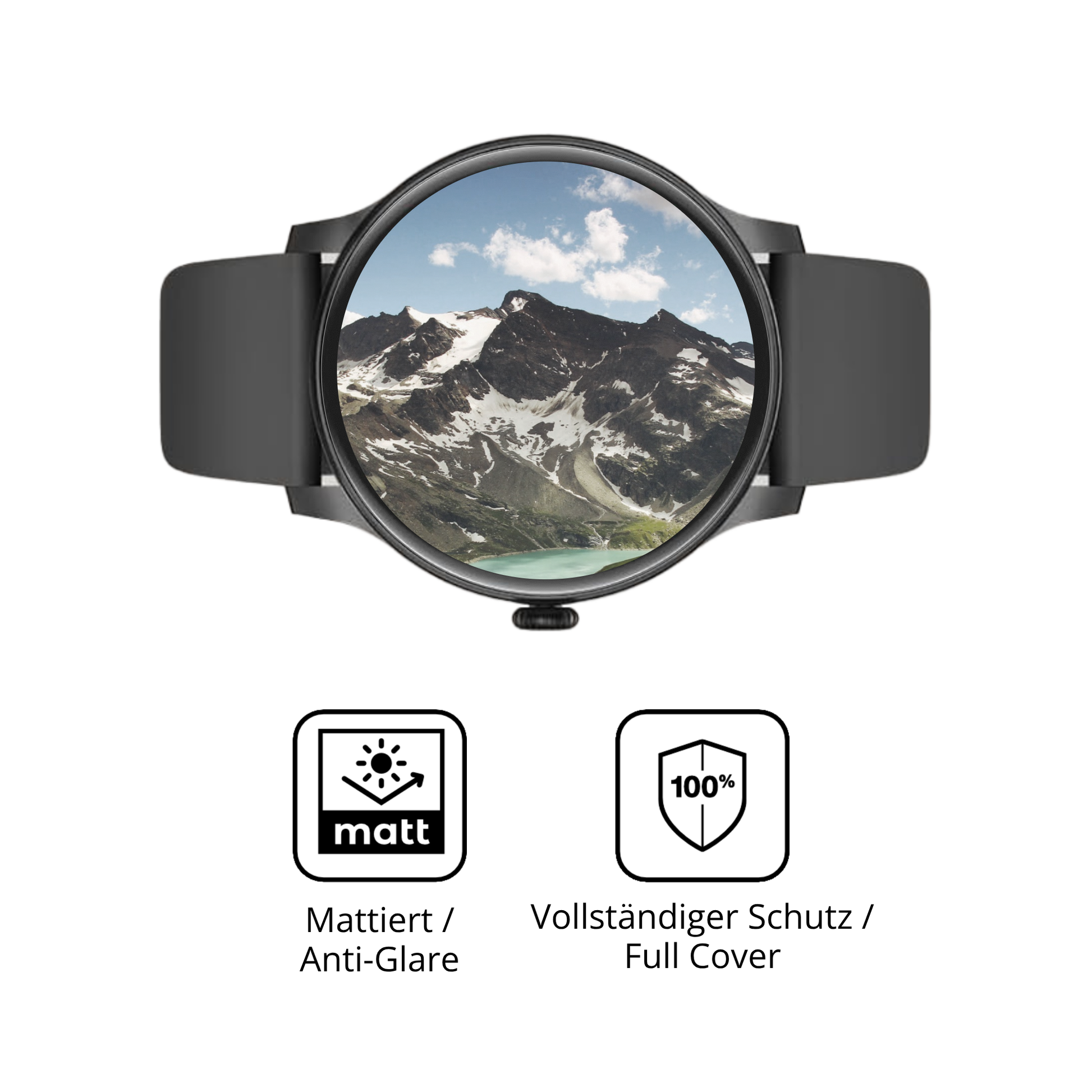 Flexible TPU-Folie passend zugeschnitten für AcclaFit D2 1.38 Zoll, vollständige Abdeckung