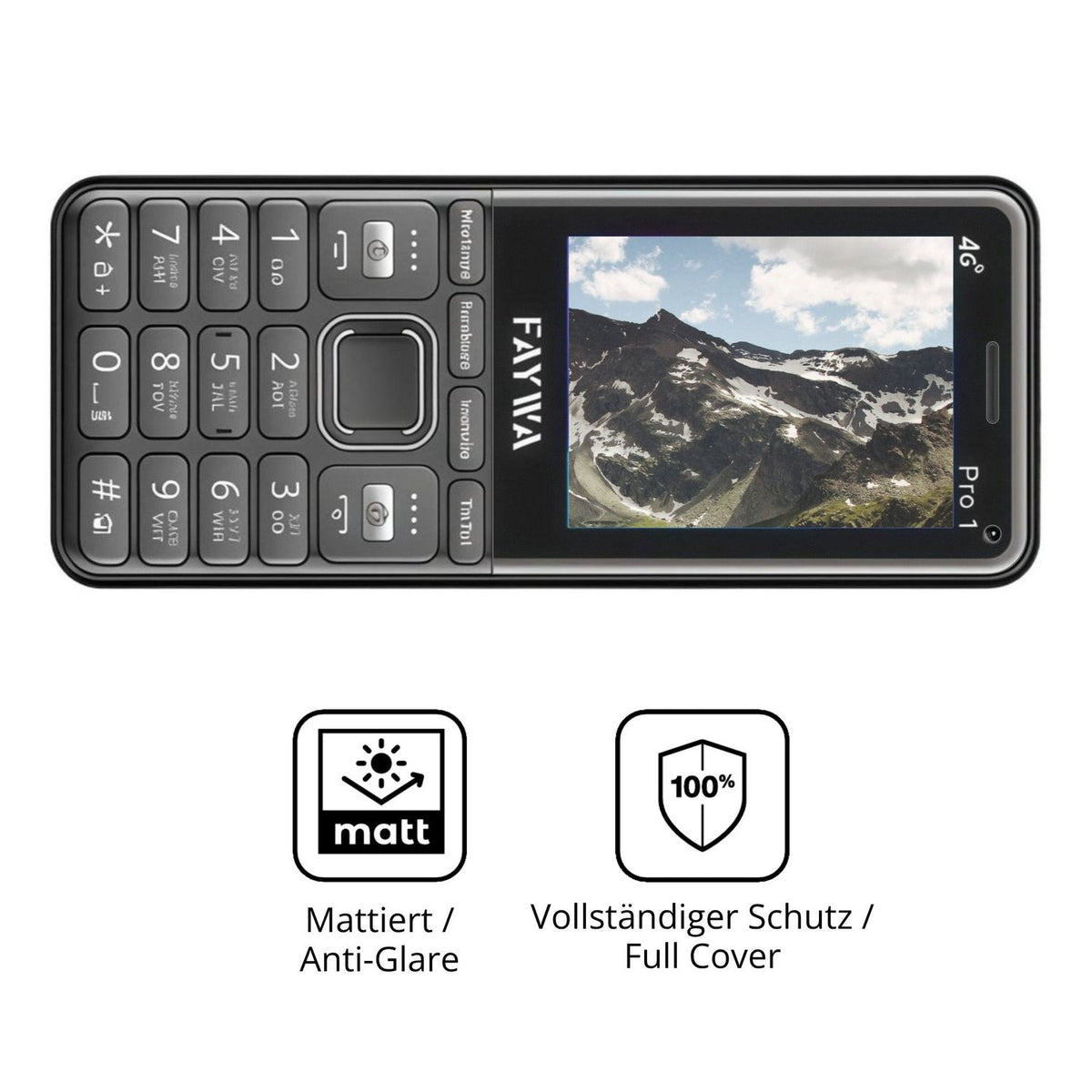 Flexible TPU-Folie passend zugeschnitten für Faywa Pro 1 4G, vollständige Abdeckung