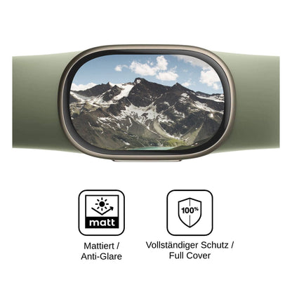 2x Full Cover Schutzfolie matt für Google FitBit Edge