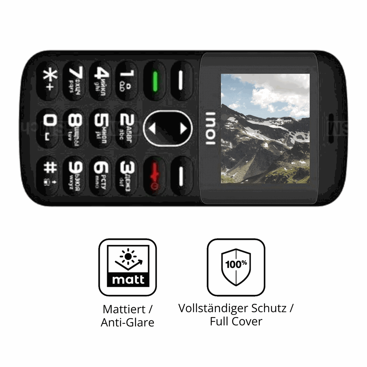 Flexible TPU-Folie passend zugeschnitten für INOI 148 Senior 4G, vollständige Abdeckung