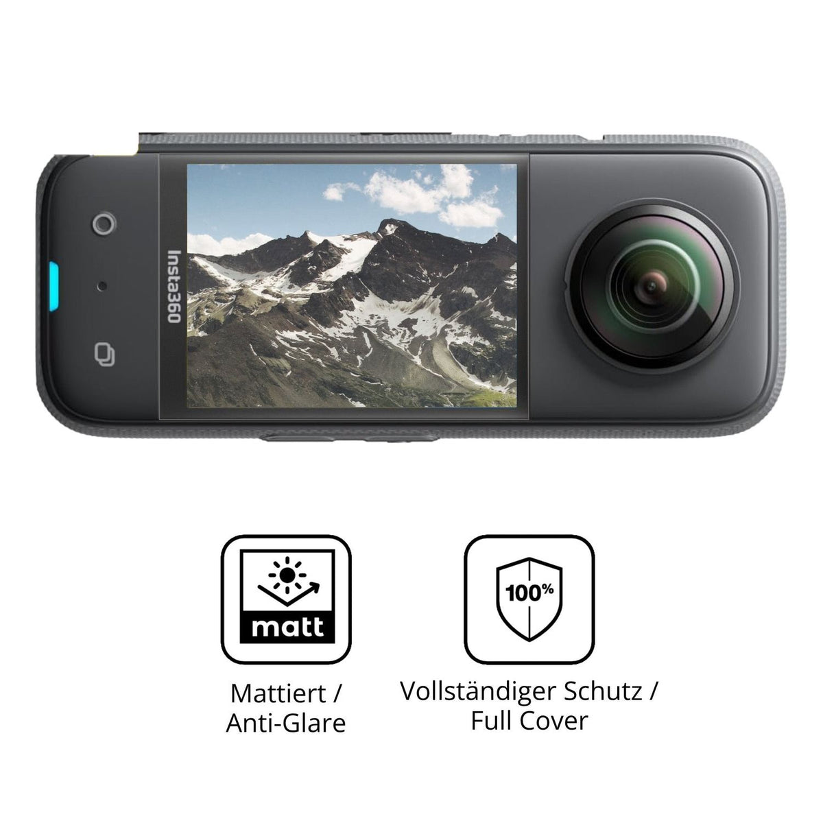 Flexible TPU-Folie passend zugeschnitten für Insta360 X3, vollständige Abdeckung