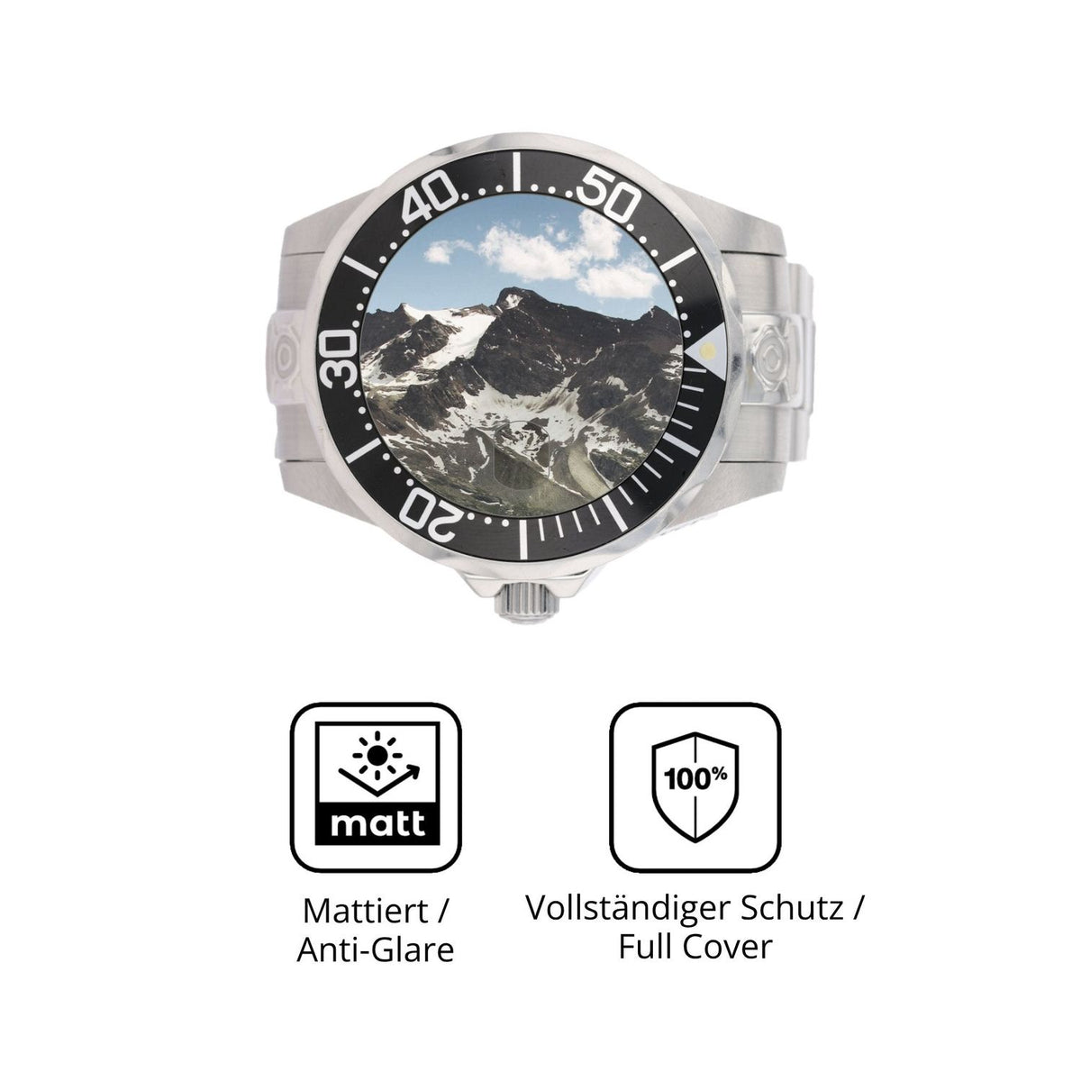 Flexible TPU-Folie passend zugeschnitten für Invicta Grand Diver 47 mm, vollständige Abdeckung