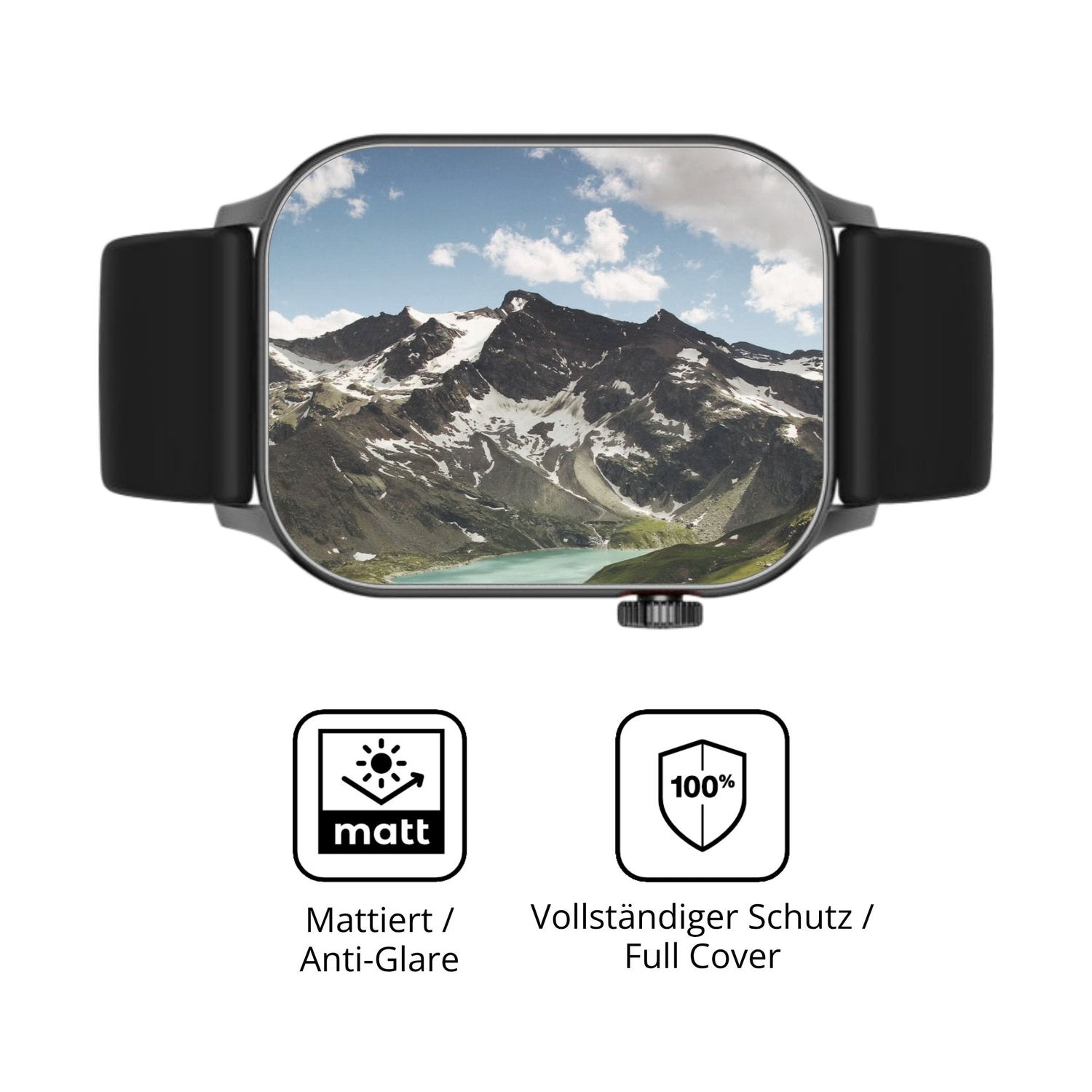 Flexible TPU-Folie passend zugeschnitten für OOQE Watch Pro 8, vollständige Abdeckung