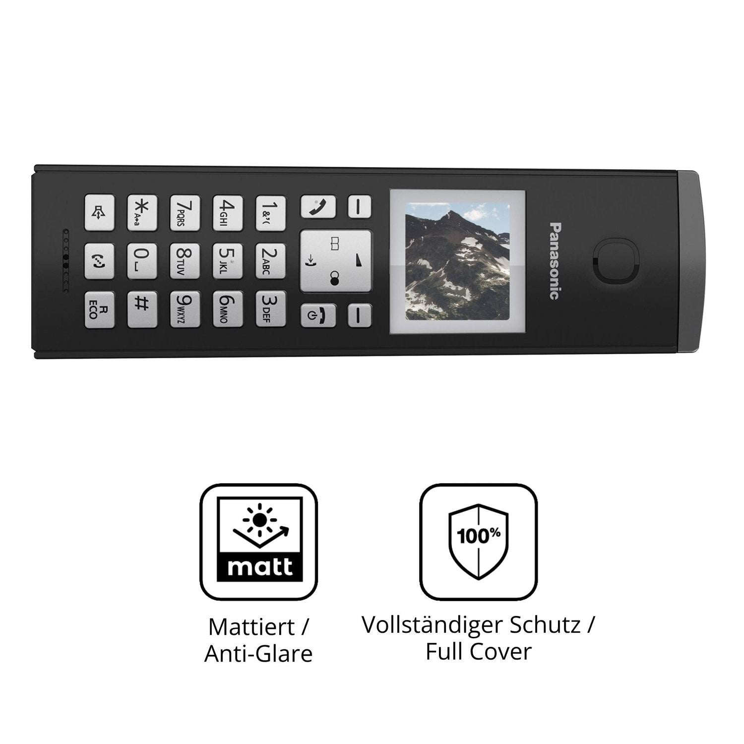 Flexible TPU-Folie passend zugeschnitten für Panasonic KX-TGK220, vollständige Abdeckung