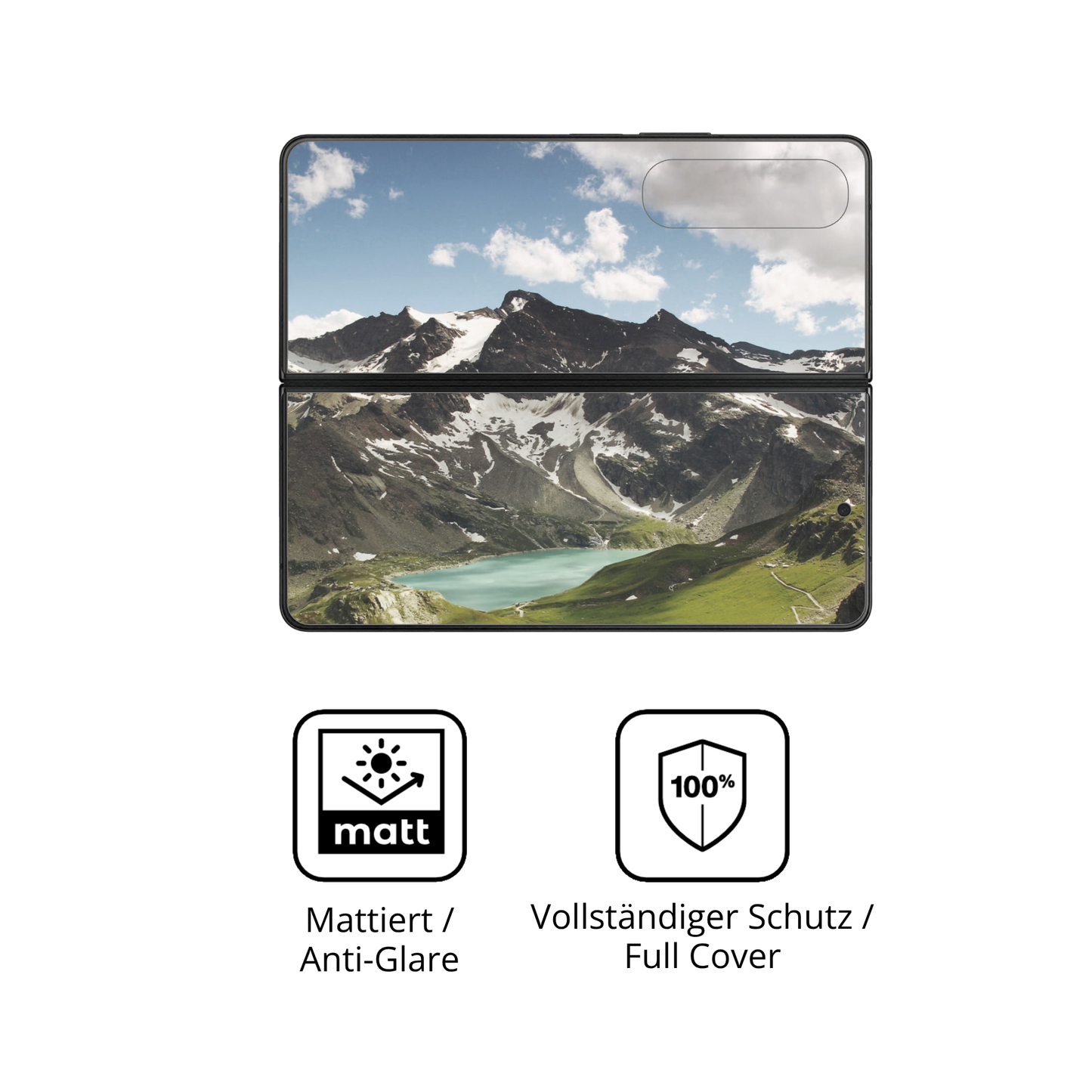 Flexible TPU-Folie passend zugeschnitten f�r Samsung Galaxy Z Fold 4 Aussenseite, vollst�ndige Abdeckung