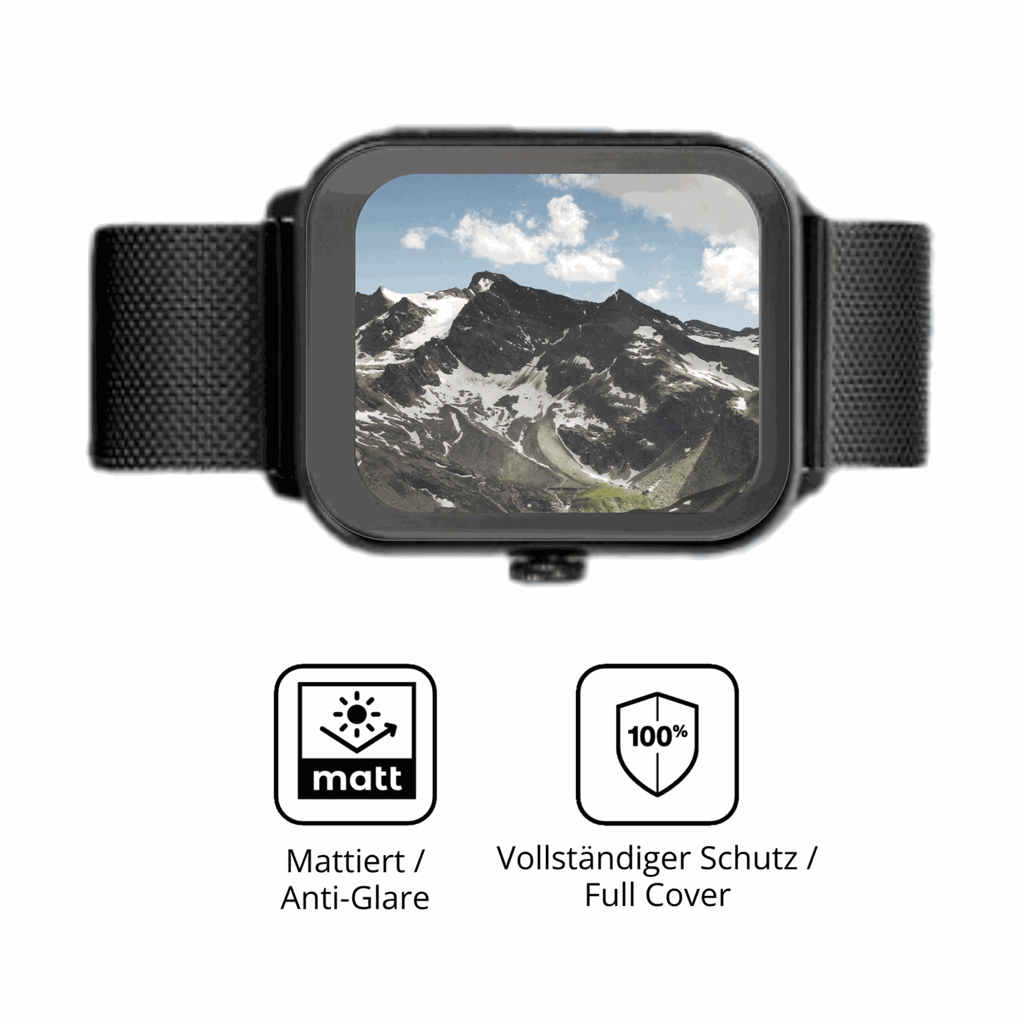 Flexible TPU-Folie passend zugeschnitten f�r Sector Smartwatch S-08, vollst�ndige Abdeckung