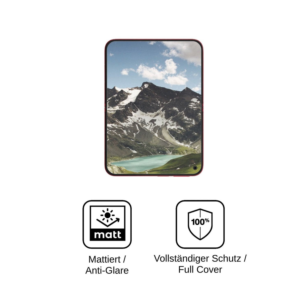 2x Full Cover Schutzfolie matt für Xiaomi 18 Fold Innenseite