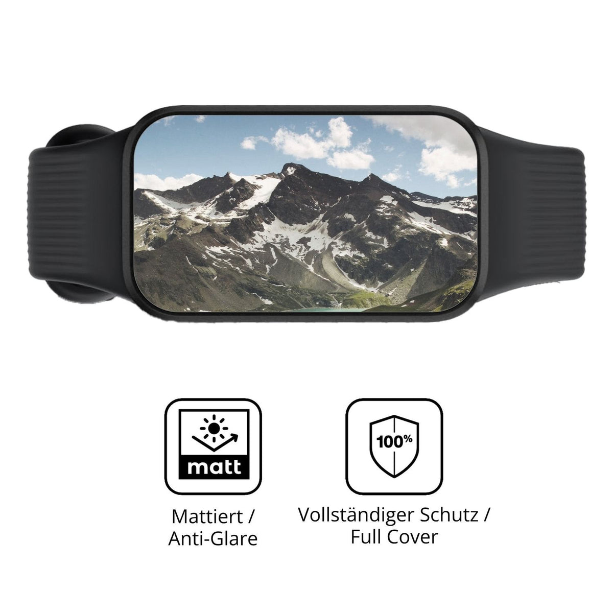 2x Full Cover Schutzfolie matt für Xiaomi Smart Band 11 Active