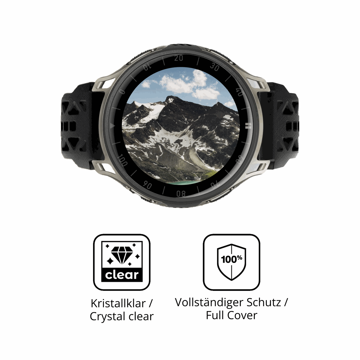 Dünne und klare Folie passend zugeschnitten für Amazfit Cheetah 2 Pro