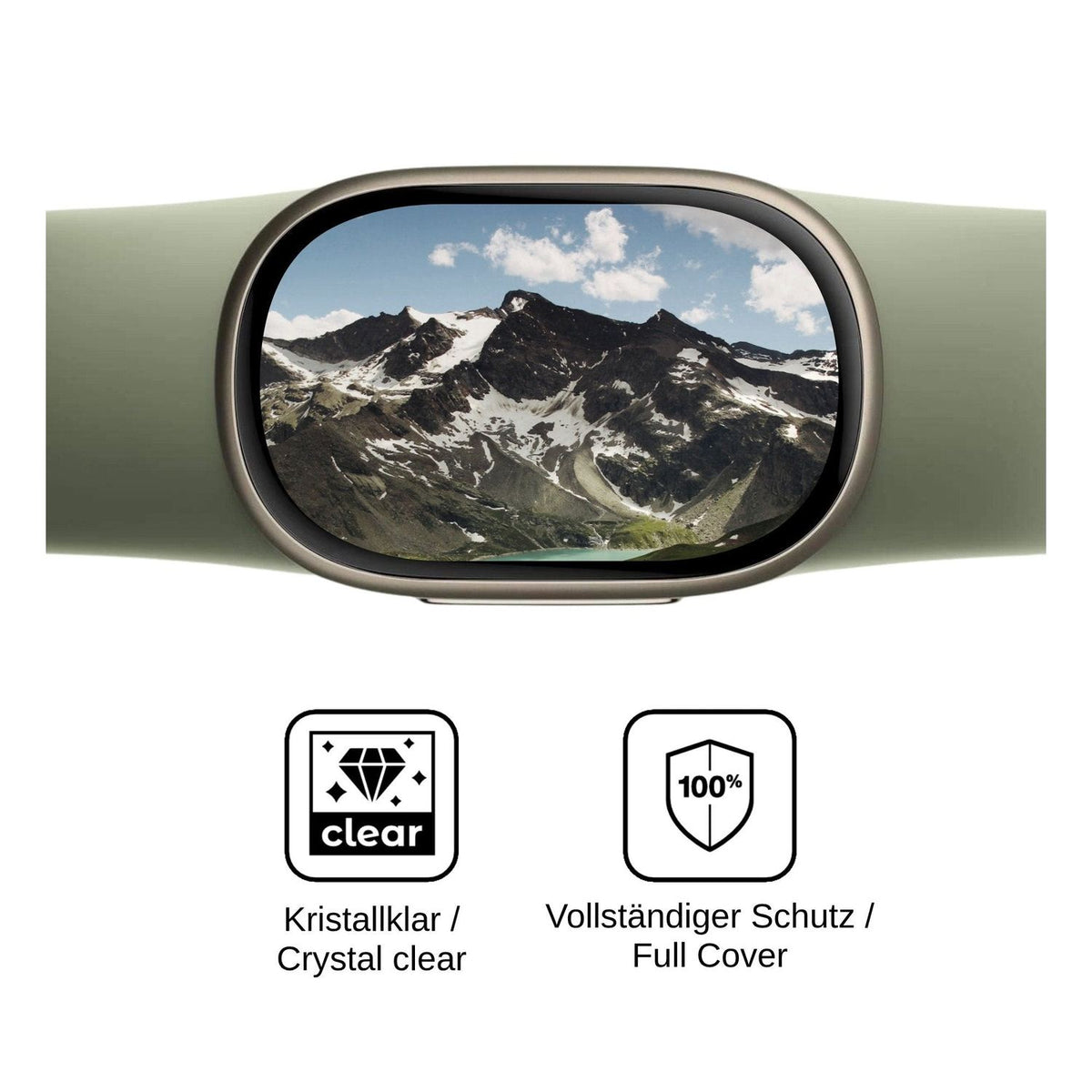 2x 3D Full Cover Schutzfolie für Google FitBit Edge
