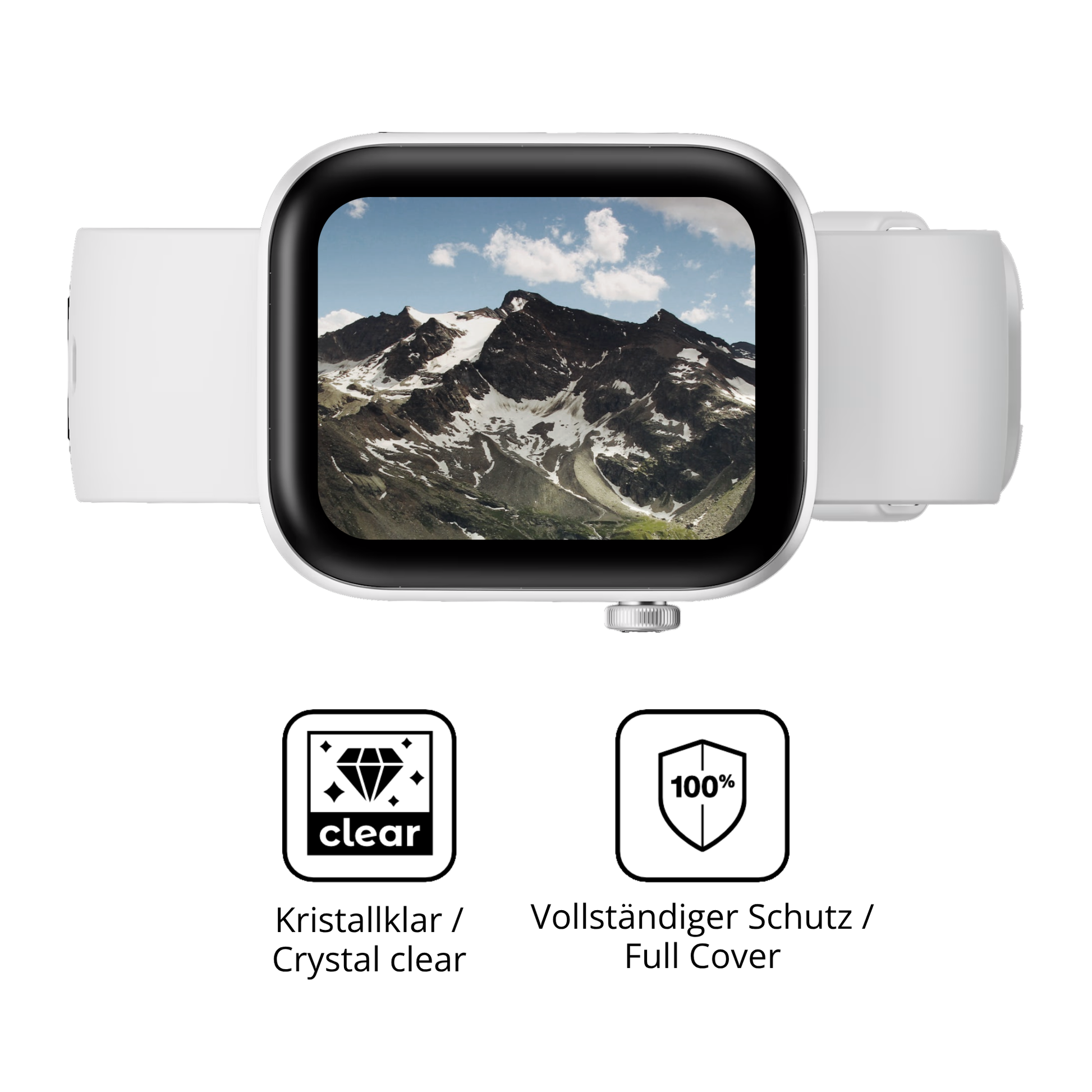 D�nne und klare Folie passend zugeschnitten f�r HMD Watch P1