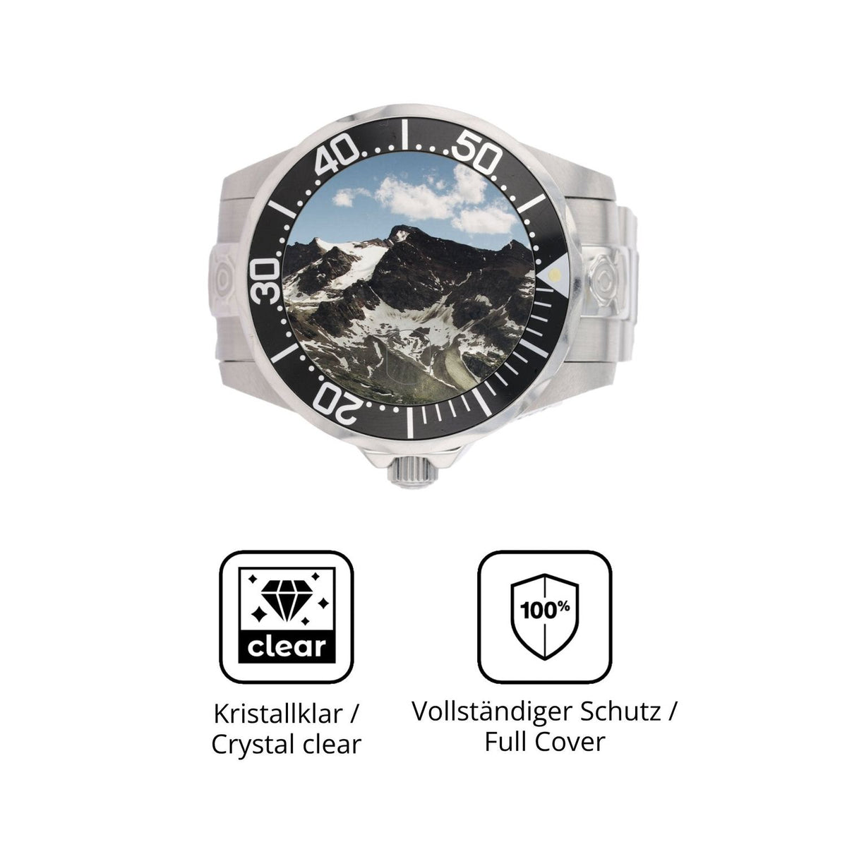 Dünne und klare Folie passend zugeschnitten für Invicta Grand Diver 47 mm