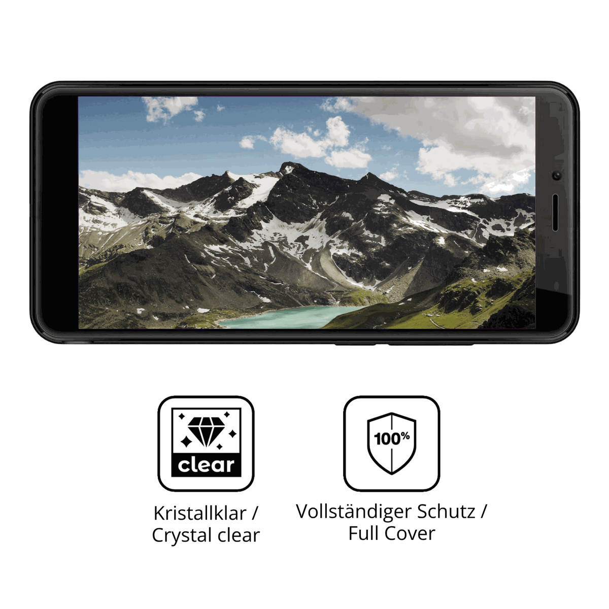 Dünne und klare Folie passend zugeschnitten für Konrow Touch 55