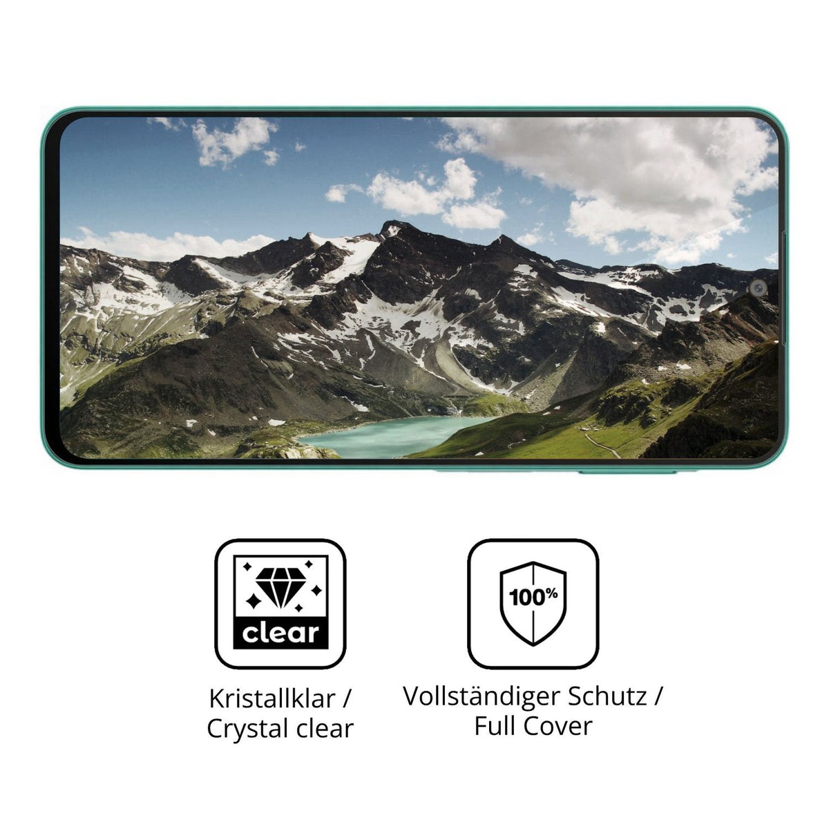 Dünne und klare Folie passend zugeschnitten für Samsung Galaxy F70 Pro 5G