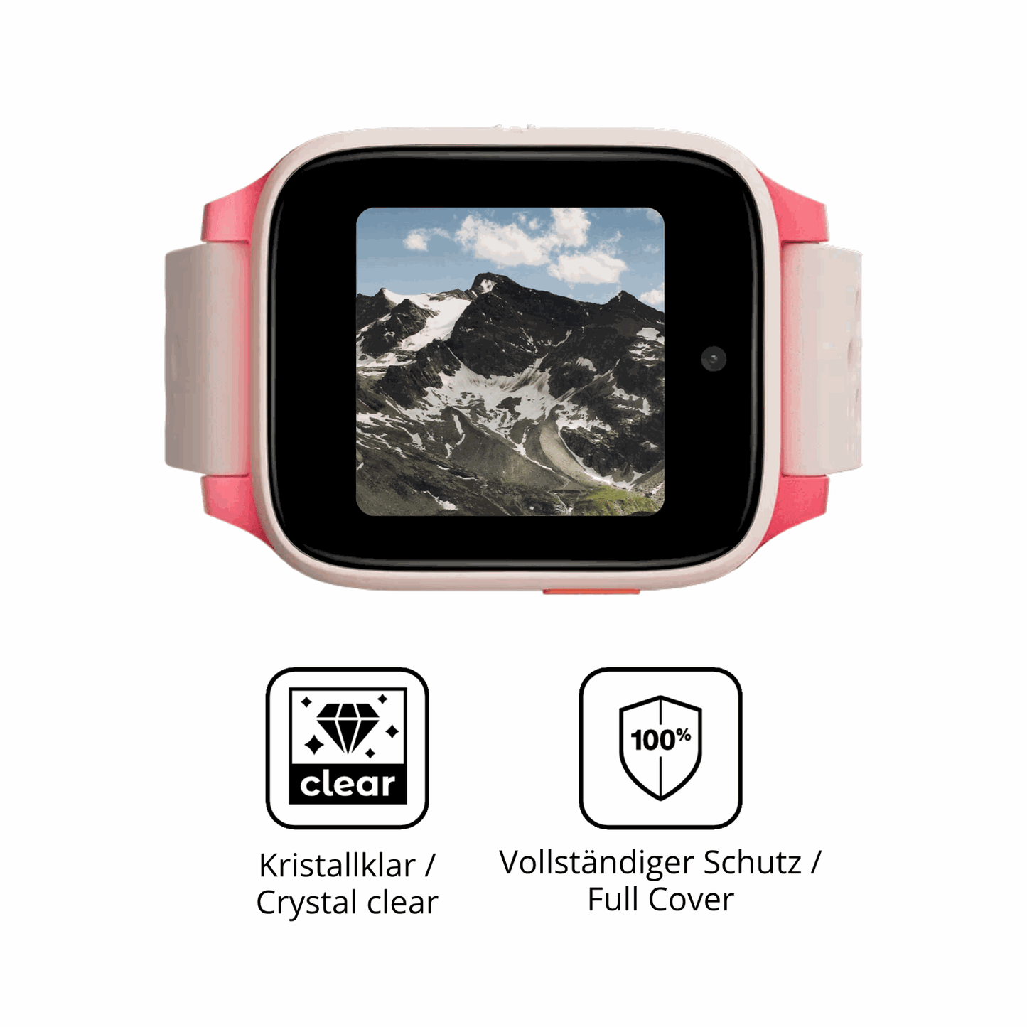 Dünne und klare Folie passend zugeschnitten für TCL Movetime Kids Watch MT46