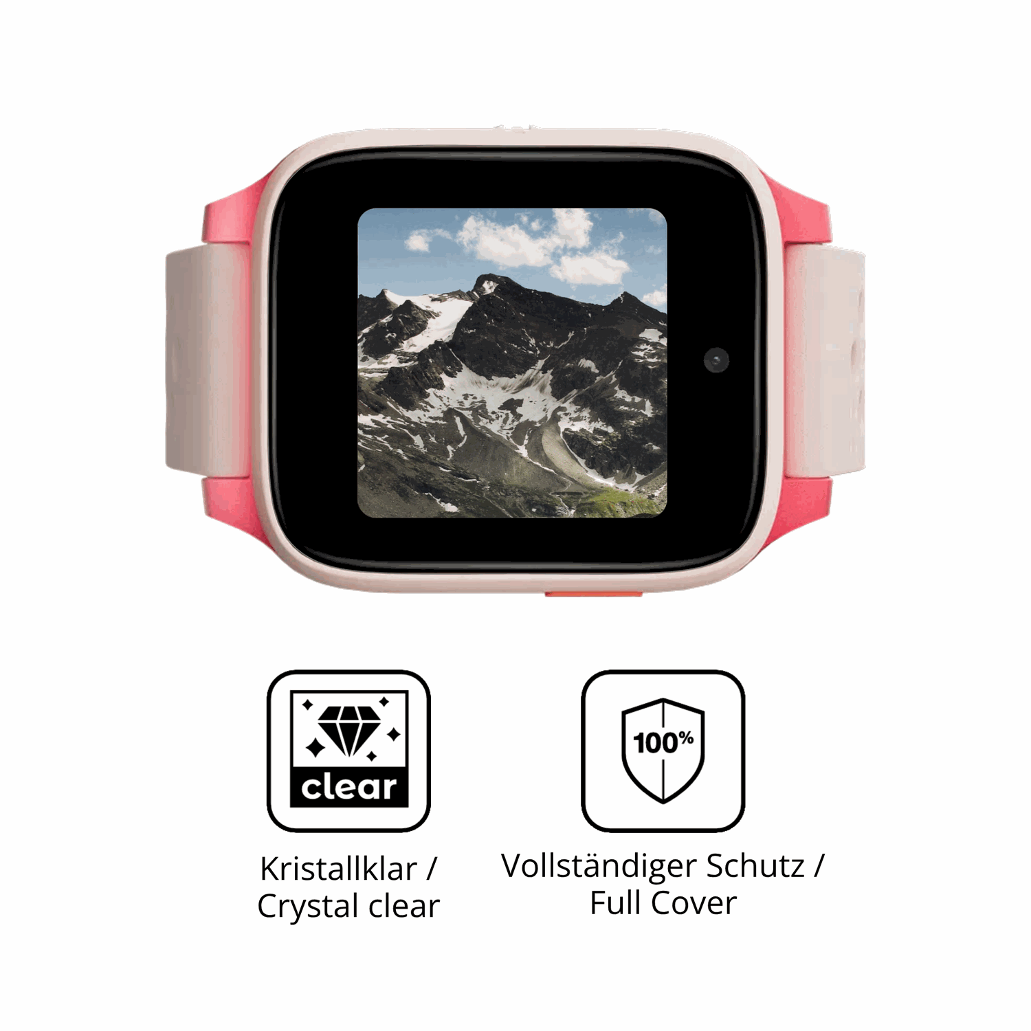 Dünne und klare Folie passend zugeschnitten für TCL Movetime Kids Watch MT46