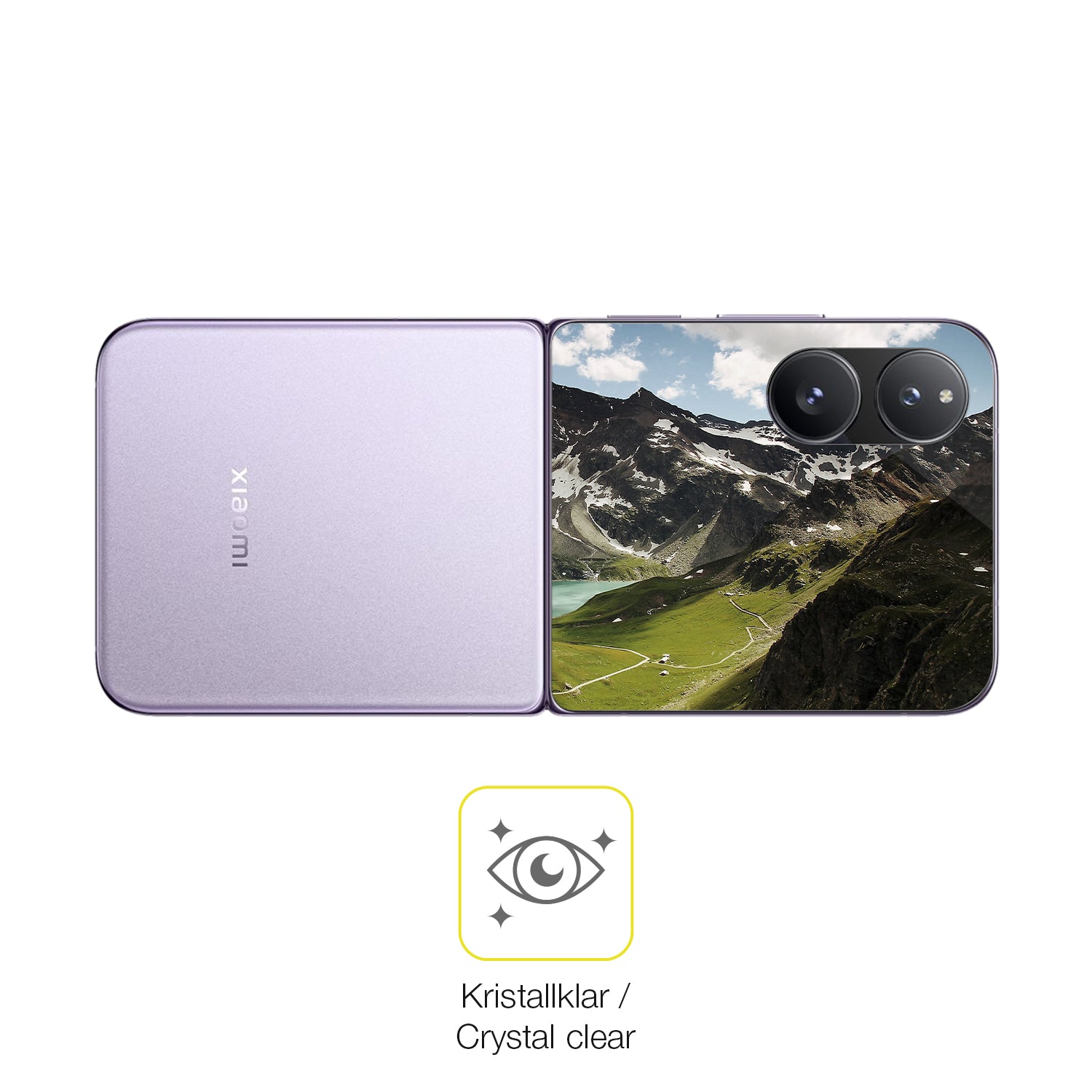 Dünne und klare Folie passend zugeschnitten für Xiaomi Mix Flip 2 Außenseite