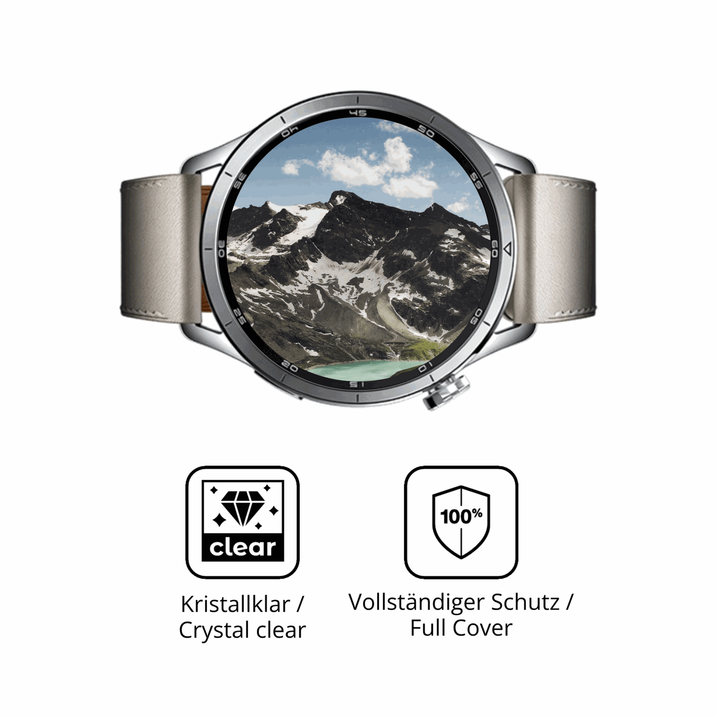 Dünne und klare Folie passend zugeschnitten für Xiaomi Watch S5