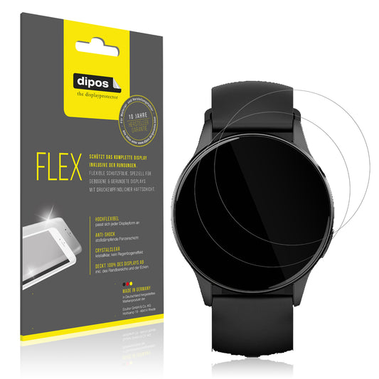 Klare Displayschutzfolie von dipos passend für 360Grad FITSmartWatch LIGHT 2 2025, 100% Displayabdeckung und blasenfreie Montage