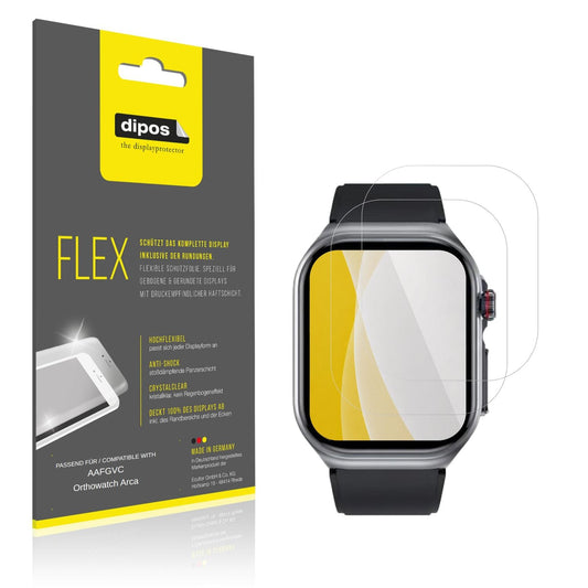 Klare Displayschutzfolie von dipos passend für AAFGVC Orthowatch Arca, 100% Displayabdeckung und blasenfreie Montage