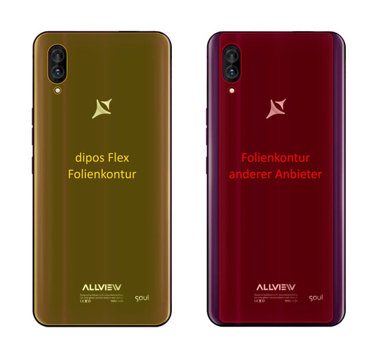 Klare Displayschutzfolie von dipos passend für Allview Soul X6 Xtreme Rückseite, 100% Displayabdeckung und blasenfreie Montage