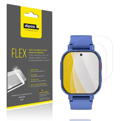 Klare Displayschutzfolie von dipos passend für Alutoria A28, 100% Displayabdeckung und blasenfreie Montage