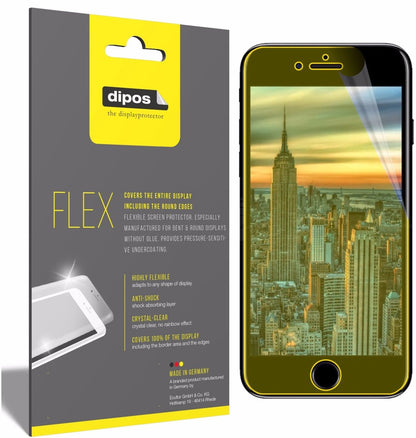 Klare Displayschutzfolie von dipos passend für Apple iPhone 8 Plus, 100% Displayabdeckung und blasenfreie Montage