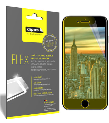 Klare Displayschutzfolie von dipos passend für Apple iPhone SE 2, 100% Displayabdeckung und blasenfreie Montage