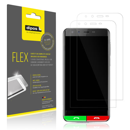Klare Displayschutzfolie von dipos passend für Artfone Smart 500, 100% Displayabdeckung und blasenfreie Montage
