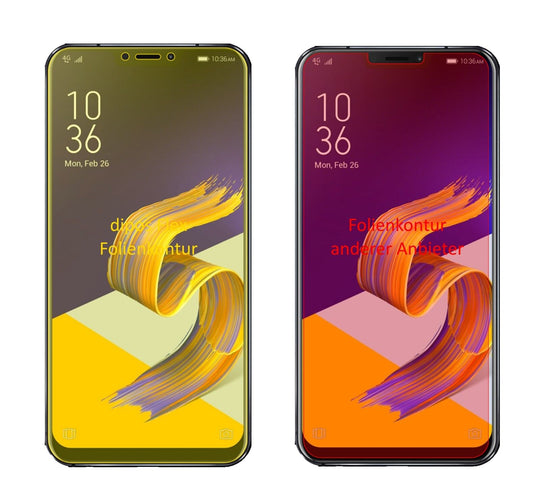Klare Displayschutzfolie von dipos passend für Asus Zenfone 5 ZE620KL, 100% Displayabdeckung und blasenfreie Montage