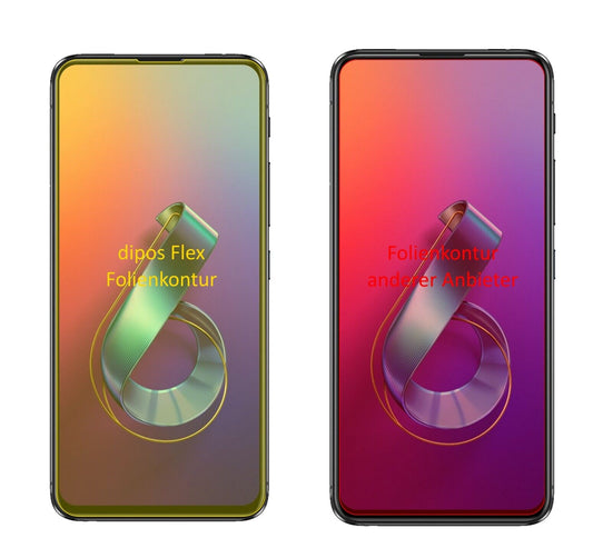 Klare Displayschutzfolie von dipos passend für Asus Zenfone 6 (ZS630KL), 100% Displayabdeckung und blasenfreie Montage