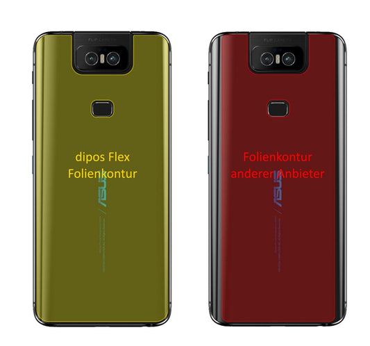 Klare Displayschutzfolie von dipos passend für Asus Zenfone 6 (ZS630KL) Rückseite, 100% Displayabdeckung und blasenfreie Montage
