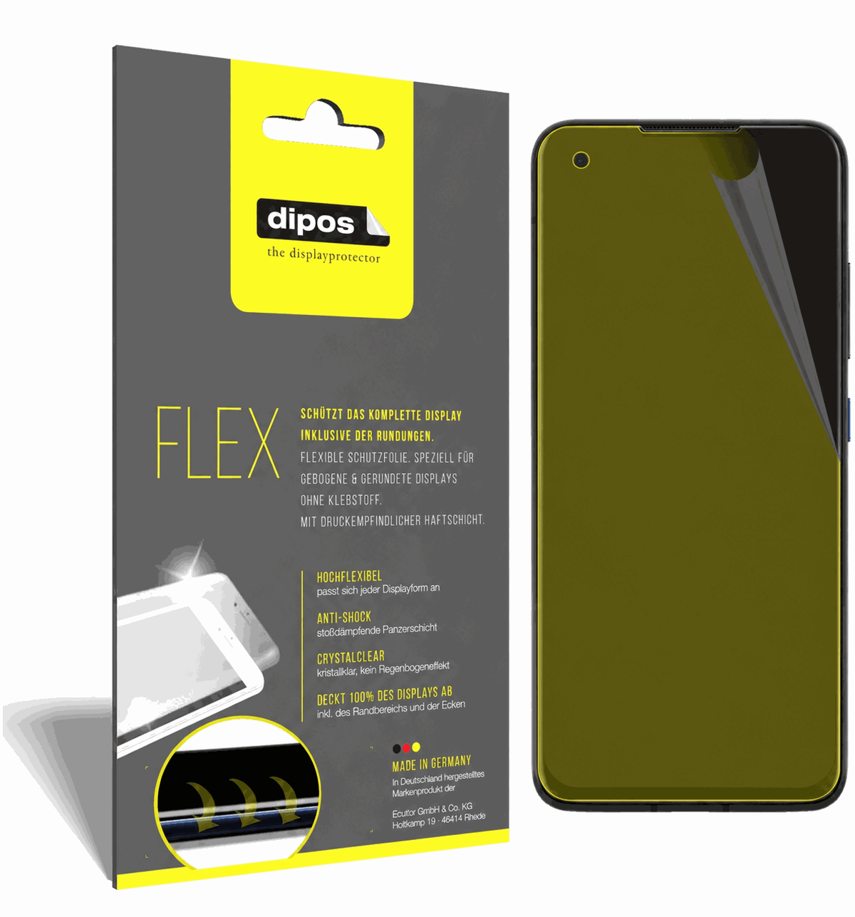 Klare Displayschutzfolie von dipos passend für Asus Zenfone 8, 100% Displayabdeckung und blasenfreie Montage