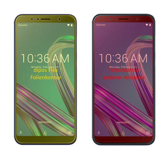 Klare Displayschutzfolie von dipos passend für Asus ZenFone Max M1 (ZB556KL), 100% Displayabdeckung und blasenfreie Montage
