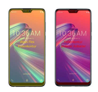 Klare Displayschutzfolie von dipos passend für Asus ZenFone Max Pro (M2), 100% Displayabdeckung und blasenfreie Montage