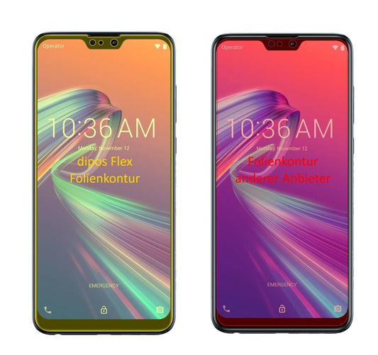 Klare Displayschutzfolie von dipos passend für Asus ZenFone Max Pro (M2), 100% Displayabdeckung und blasenfreie Montage