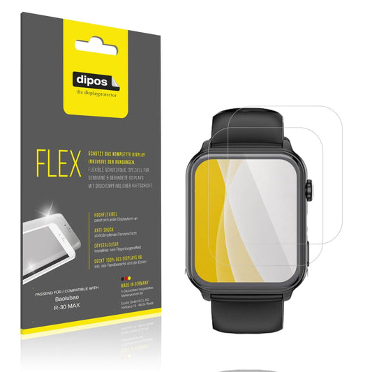 Klare Displayschutzfolie von dipos passend für Baolubao R-30 MAX, 100% Displayabdeckung und blasenfreie Montage