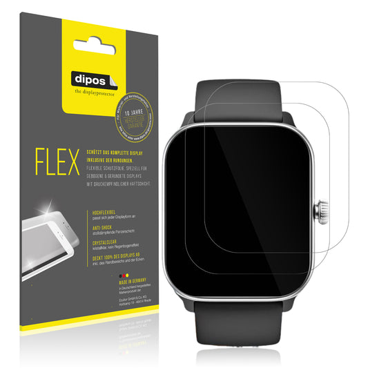 Klare Displayschutzfolie von dipos passend für Beafon 102 Smartwatch 1.83 Zoll, 100% Displayabdeckung und blasenfreie Montage