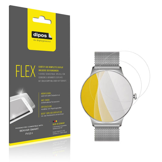 Klare Displayschutzfolie von dipos passend für BENYAR SMART FV12-I, 100% Displayabdeckung und blasenfreie Montage