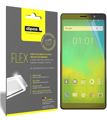 Klare Displayschutzfolie von dipos passend für BlackBerry Evolve, 100% Displayabdeckung und blasenfreie Montage
