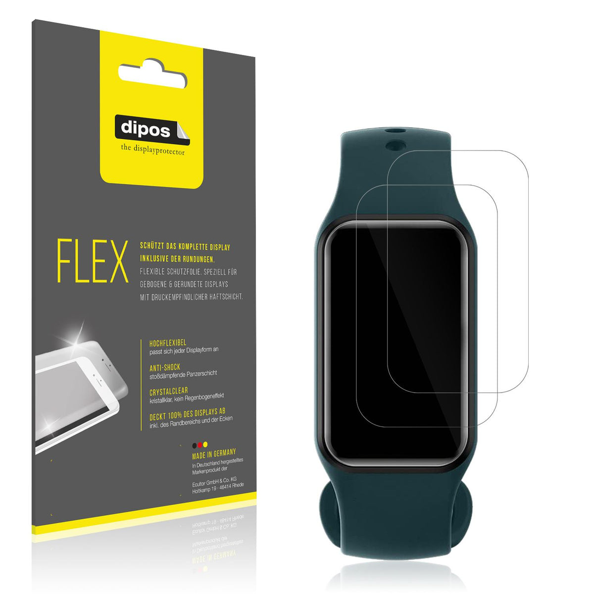 Klare Displayschutzfolie von dipos passend für Blackview R1 Smartwatch 1.47 Zoll, 100% Displayabdeckung und blasenfreie Montage
