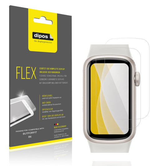 Klare Displayschutzfolie von dipos passend für BUTFORFIT B6, 100% Displayabdeckung und blasenfreie Montage