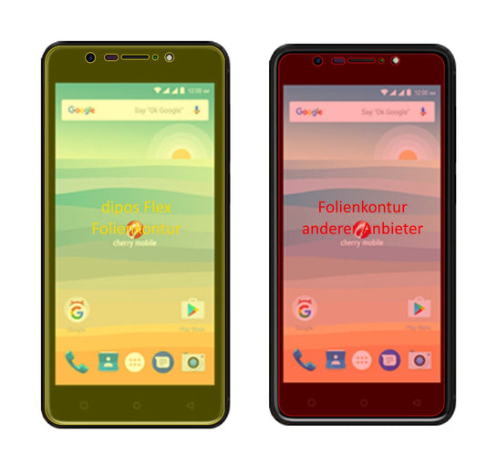 Klare Displayschutzfolie von dipos passend für Cherry Mobile Flare S6, 100% Displayabdeckung und blasenfreie Montage