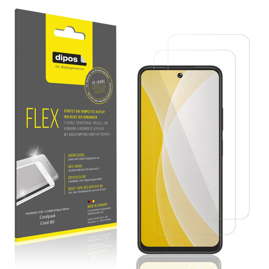 Klare Displayschutzfolie von dipos passend für Coolpad Cool 80, 100% Displayabdeckung und blasenfreie Montage