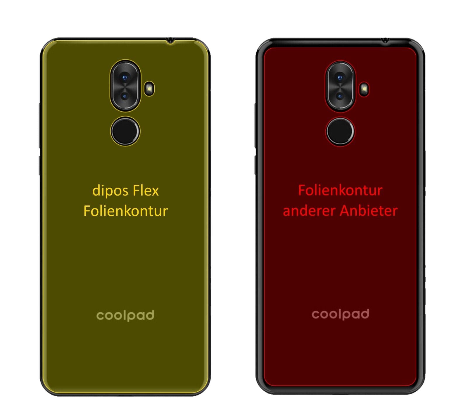 Klare Displayschutzfolie von dipos passend für Coolpad Note 8 Rückseite, 100% Displayabdeckung und blasenfreie Montage