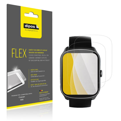 Klare Displayschutzfolie von dipos passend für Csasan S68, 100% Displayabdeckung und blasenfreie Montage